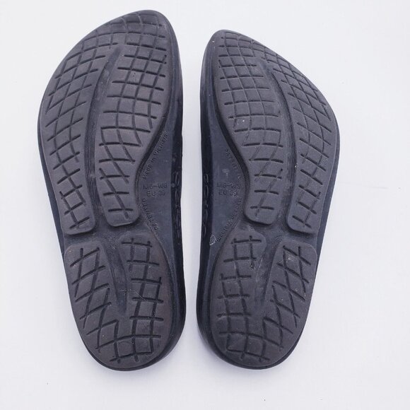OOFOS OOahh Slide Sandals Comfort Recovery Lightweight Cushioned Size 8 Black - Picture 7 of 8